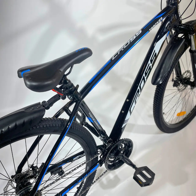 Велосипед Cross 29" Tracker 2025 Рама 18" black-blue - изображение 6