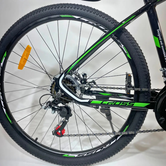 Велосипед CrossBike 27" Tracker 2025 Рама 17" black-green - Фото 4 Велосипед CrossBike 27" Tracker 2025 Рама 17" black-green - изображение 4