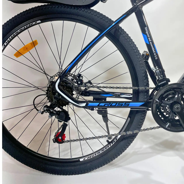 Велосипед CrossBike 26" Tracker 2025 Рама 17" black-blue - изображение 5