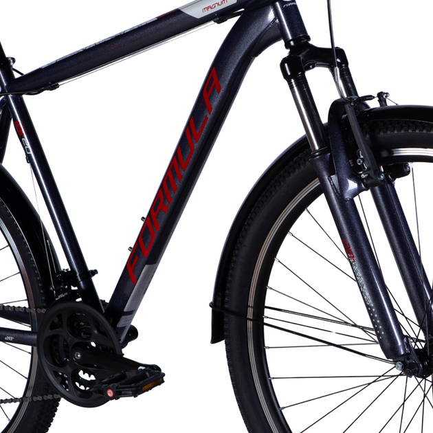 Велосипед ST 28" Formula MAGNUM DD FR рама-20,5" темно-серебристый с красным 2025 - изображение 2