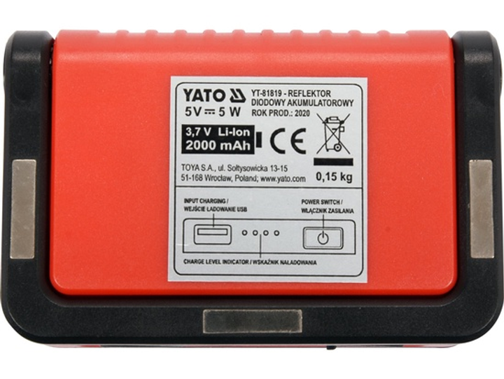 Reflektor YATO przenośny 5W COB 300Lm (YT-81819) - obraz 5