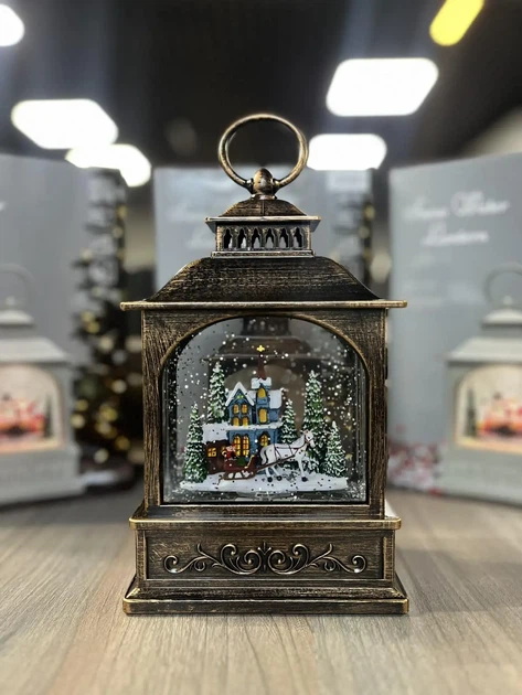 Новорічний музичний ліхтар нічник з підсвічуванням Xmas 24072D Різдвяна ніч - зображення 6