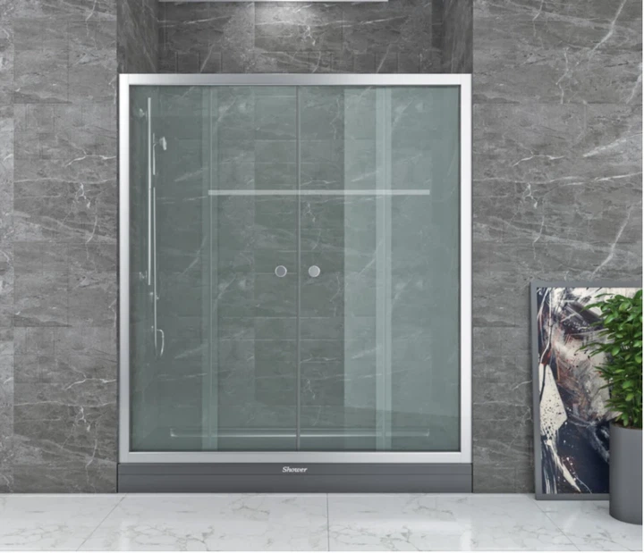 Скляні двері в душову Shower SHOWART TITAN 2 180х140 см розсувна перегородка для душу скло матове (C15374) - зображення 4