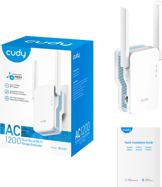 Ретранслятор Cudy RE1200 AC1200 Wi-Fi Mesh Repeater - зображення 5