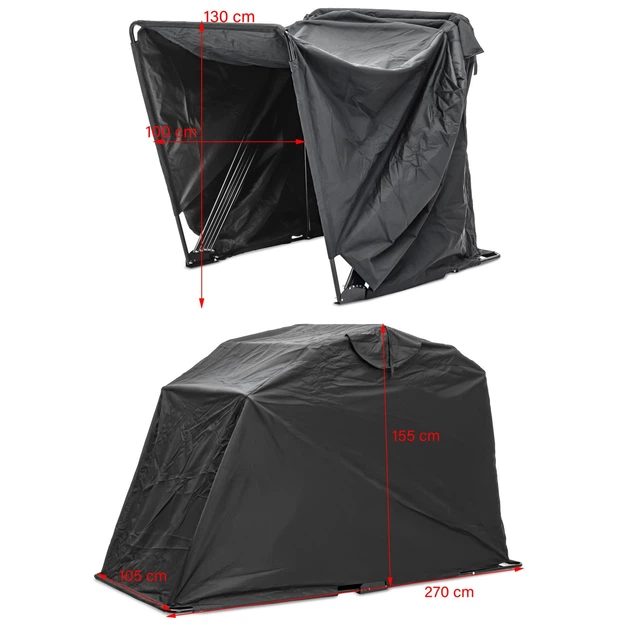 Гараж для мотоцикла універсальний Motoguard чорний DP2169 - изображение 6