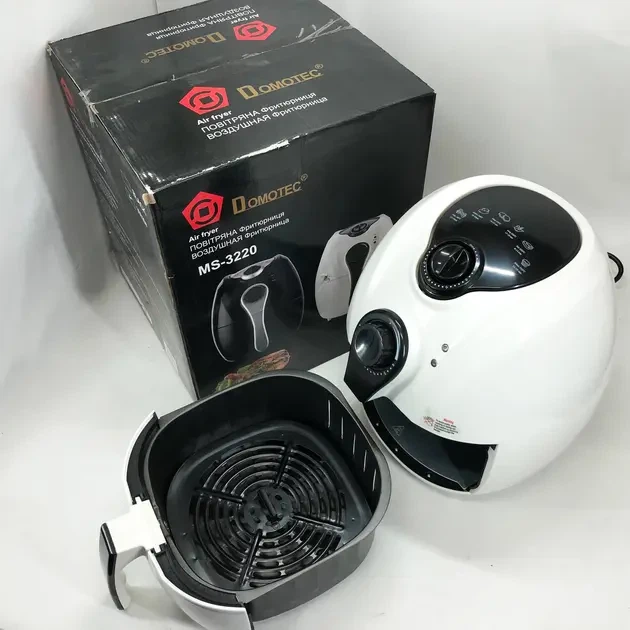 Аэро фритюрница Air Fryer DOMOTEC MS-3220 белый - изображение 5