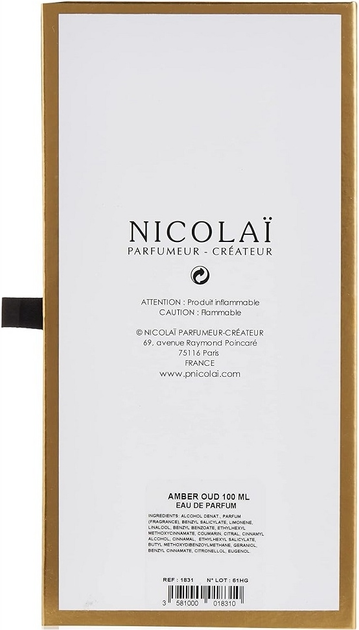 Парфумована вода унісекс Nicolai Parfumeur Createur Amber Oud 100 мл (3581000018310) - зображення 3