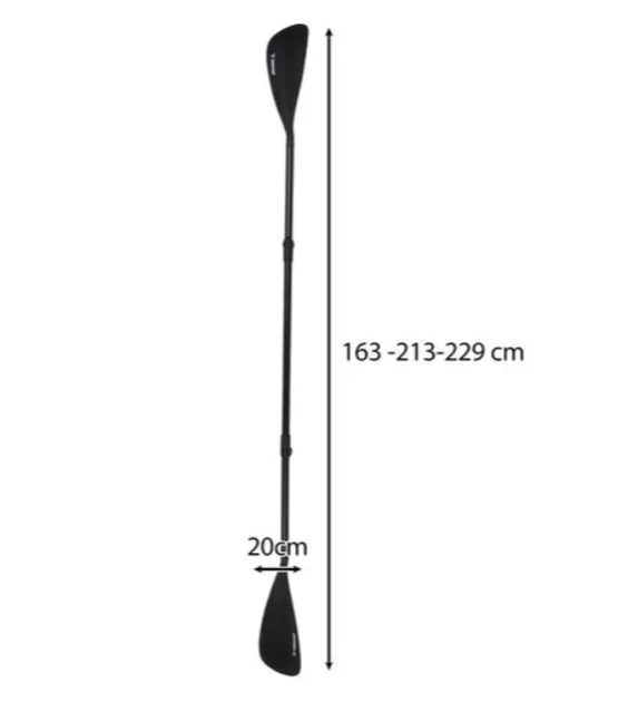 Весло для SUP-доски TRIZAND 2-в-1 сложное регулируемое 229 см 4 части черное - Фото 3 Весло для SUP-доски TRIZAND 2-в-1 сложное регулируемое 229 см 4 части черное - изображение 3