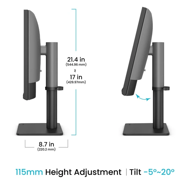 Монитор 27" BenQ PD2706QN, QHD, IPS, HDMI, DP, USB-C, HAS, Pivot, колонки, темно серый - изображение 2