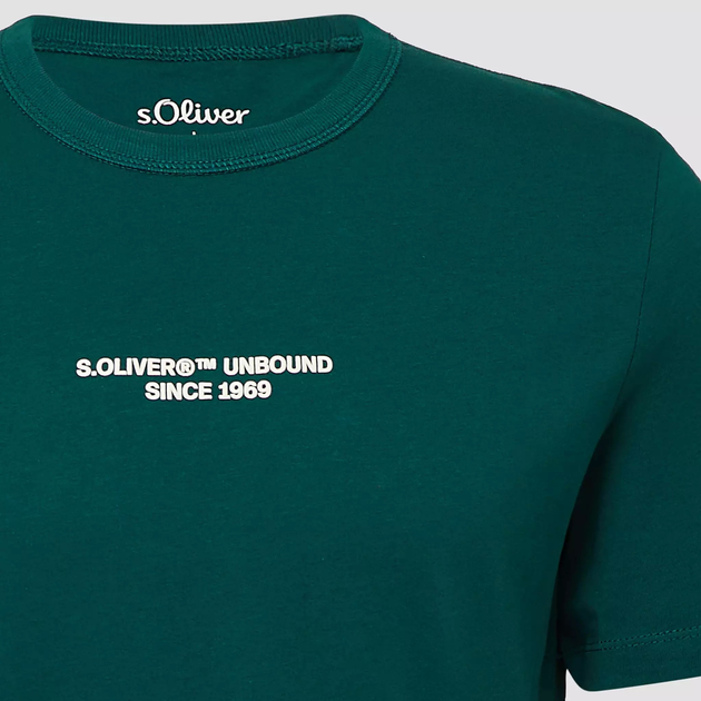 T-shirt męski bawełniany s.Oliver 10.3.11.12.130.2170132-79D2 2XL Zielona (4099978329158) - obraz 5