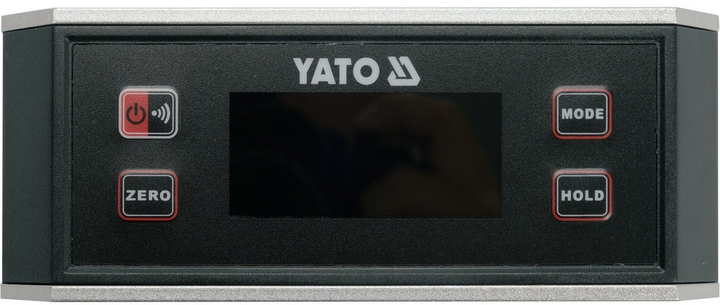 Poziomica elektroniczna z wyświetlaczem YATO 150 mm, z magnesem, zasilanie z 2 baterii AAA 1,5 V (YT-30395) - obraz 1