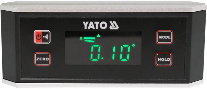 Poziomica elektroniczna z wyświetlaczem YATO 150 mm, z magnesem, zasilanie z 2 baterii AAA 1,5 V (YT-30395) - obraz 2