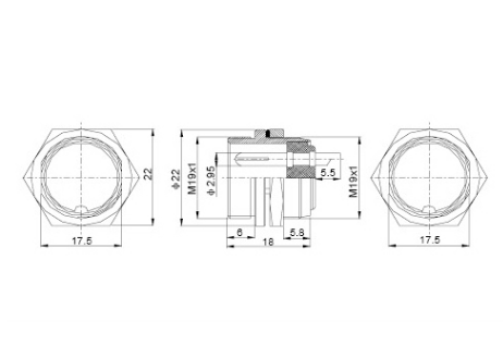 Авиационный разъем 3pin d=12mm - Фото 3 Авиационный разъем 3pin d=12mm - изображение 3