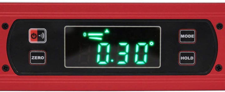 Poziomica elektroniczna z wyświetlaczem LED YATO 400 mm, magnetyczna, obudowa aluminiowa (YT-30397) - obraz 3