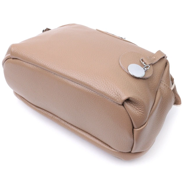 Сумка на каждый день с двумя отделениями из натуральной кожи Vintage 22594 Бежевый - Фото 7 Сумка на каждый день с двумя отделениями из натуральной кожи Vintage 22594 Бежевый - изображение 7