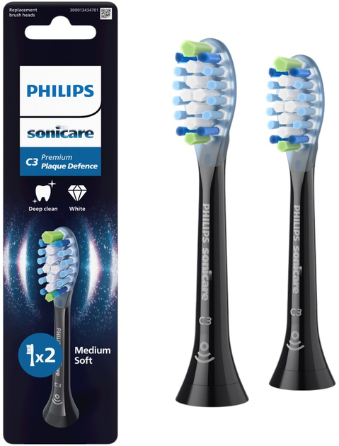 Nasadki do szczoteczki do zębów Philips Sonicare Premium Plaque Defence HX9042/88 2 szt - obraz 1