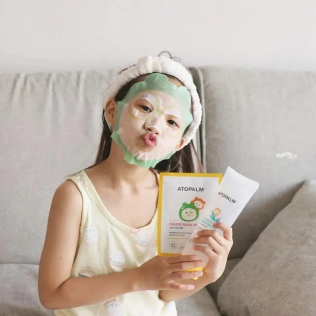 Маска тканинна заспокійлива для дітей ATOPALM Kids Froggy Mask 15g - изображение 2
