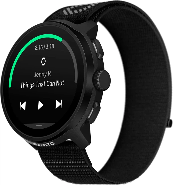 Smartwatch Suunto Run All Black z paskiem tekstylnym (6417084212603) - obraz 3