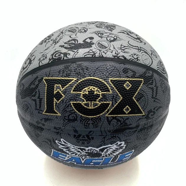 Мяч баскетбольный Fox ball №7 NE-BAS-1027, черно-серый - Фото 1 Мяч баскетбольный Fox ball №7 NE-BAS-1027, черно-серый - изображение 1