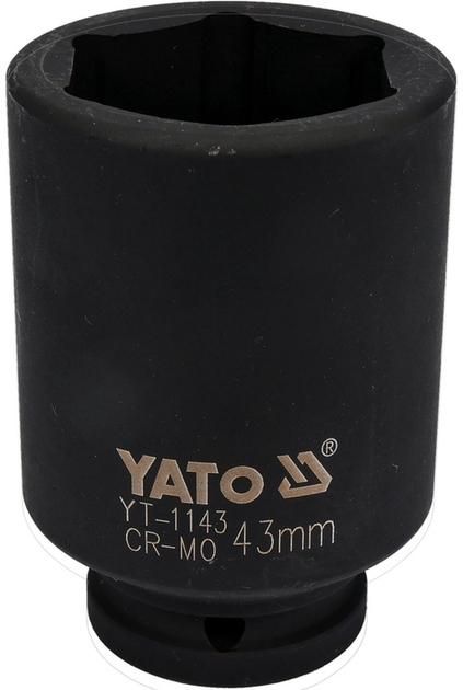 Głowica udarowa YATO sześciokątna wydłużona 3/4" 43 mm YT-1143 (5906083911439) - obraz 1