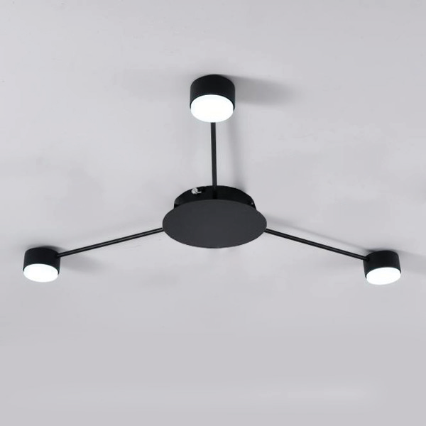 Люстра RAY SLIM 3xGX53 BLACK черная Luminaria (потолочный светильник под 3 сменные LED лампы GX53) Ø670x55мм - изображение 4