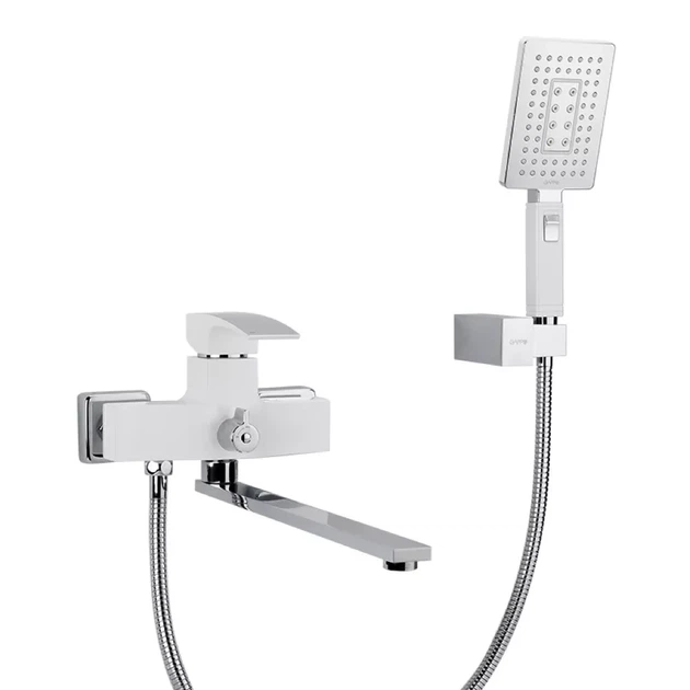 Змішувач для ванни GAPPO G2207-7, білий/хром - Фото 1 Змішувач для ванни GAPPO G2207-7, білий/хром - зображення 1