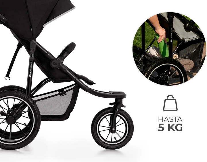 Wózek spacerowy KinderKraft Helsi 2 Black (KSHELS02BLK0000) (5902533926046) - obraz 11