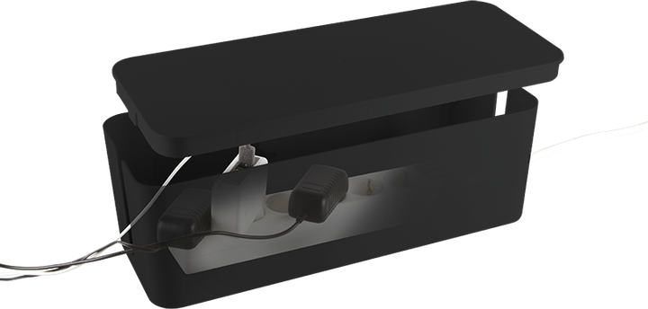 Organizer kabli Logilink Cable Box Big Black (KAB0062) - obraz 4