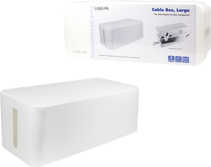 Organizer kabli Logilink Cable Box Big White (KAB0063) - obraz 10