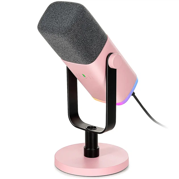 Fifine AM8 Pink (Dynamic, USB/XLR) – Динамічний мікрофон для професійного запису та стрімінгу - зображення 3
