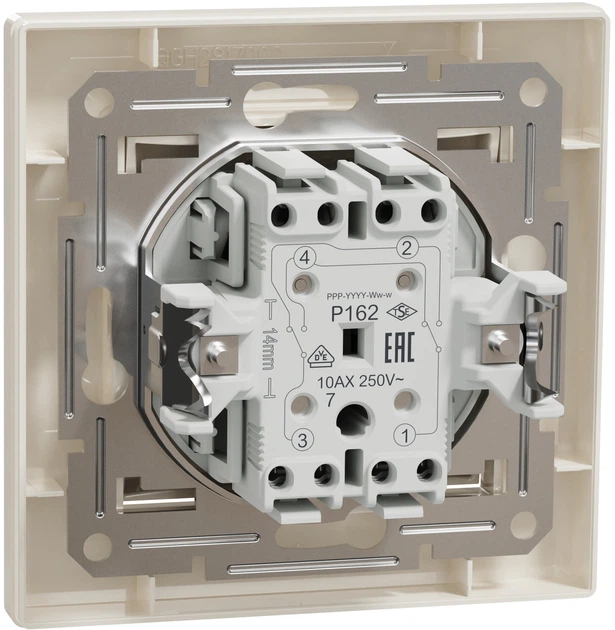 Перемикач перехресний Schneider Electric Asfora самозажимний крем EPH0500123 - изображение 2