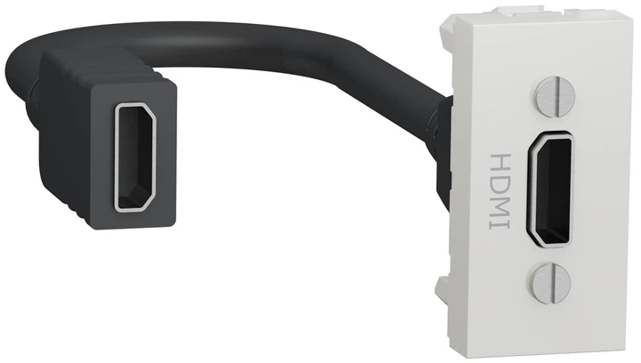 Розетка HDMI Schneider Electric Unica New 1 модуль білий NU343018 - Фото 1 Розетка HDMI Schneider Electric Unica New 1 модуль білий NU343018 - изображение 1
