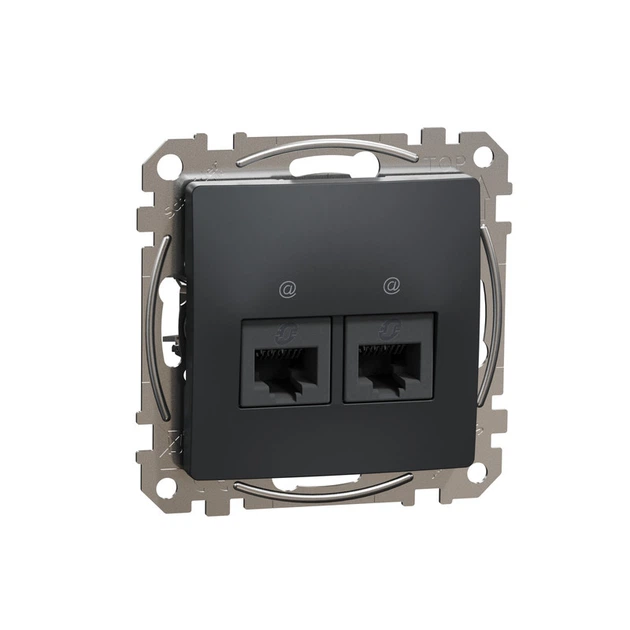 Розетка комп'ютерна Schneider Electric Sedna Design 2*RJ45 категорія 5E UTP Чорний SDD114452 - Фото 1 Розетка комп'ютерна Schneider Electric Sedna Design 2*RJ45 категорія 5E UTP Чорний SDD114452 - изображение 1