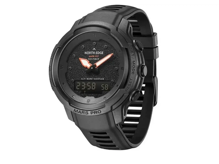 Тактичний чоловічий годинник North Edge Mars PRO (чорний) - зображення 3