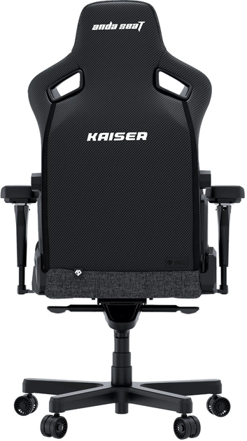 Fotel gamingowy Anda Seat Kaiser 3 Pro Size XL Fabric Dark Gray (6977890865658) - obraz 4