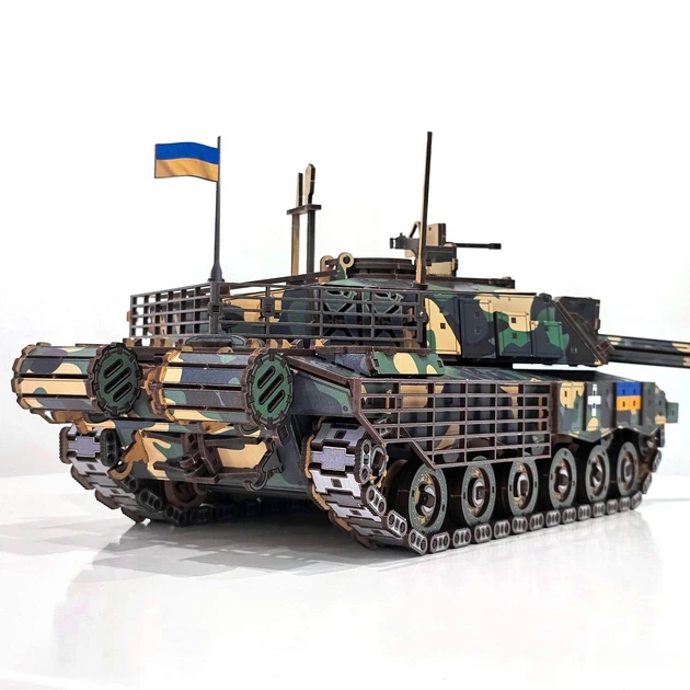 3D Пазл Конструктор Большой Механический Из Дерева TheGravix "Танк CHALLENGER 2" 58 cм! - 1052 детали! - Фото 7 3D Пазл Конструктор Большой Механический Из Дерева TheGravix "Танк CHALLENGER 2" 58 cм! - 1052 детали! - изображение 7