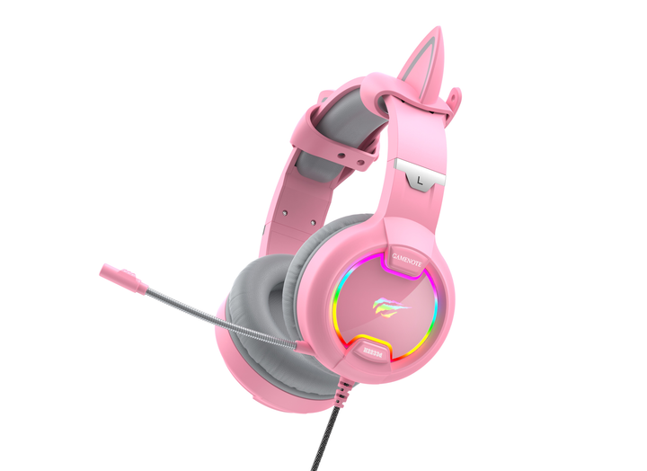 Навушники Havit HV-H2233D Cat Pink - зображення 5