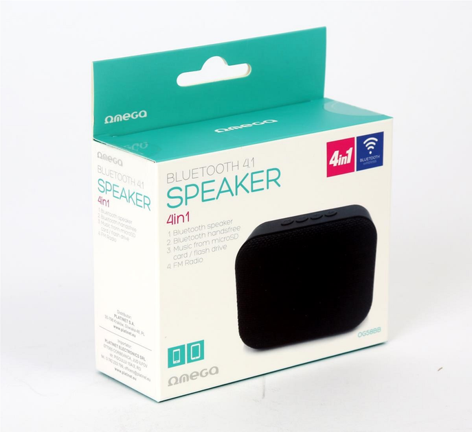 Акустична система Omega OG58DG Bluetooth V4.1 Fabric Black (OG58BB) - зображення 3