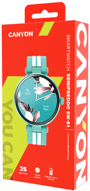 Smartwatch Canyon Semifreddo SW-61 Mint (CNS-SW61BL) - obraz 6