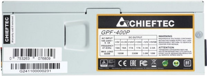Zasilacz Chieftec Smart TFX 400W (GPF-400P) - obraz 5