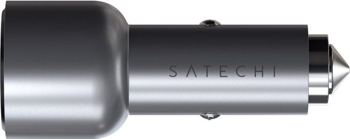 Автомобільний зарядний пристрій Satechi 40W Dual USB-C PD Car Charger Space Grey (ST-U2C40CCM) - зображення 2