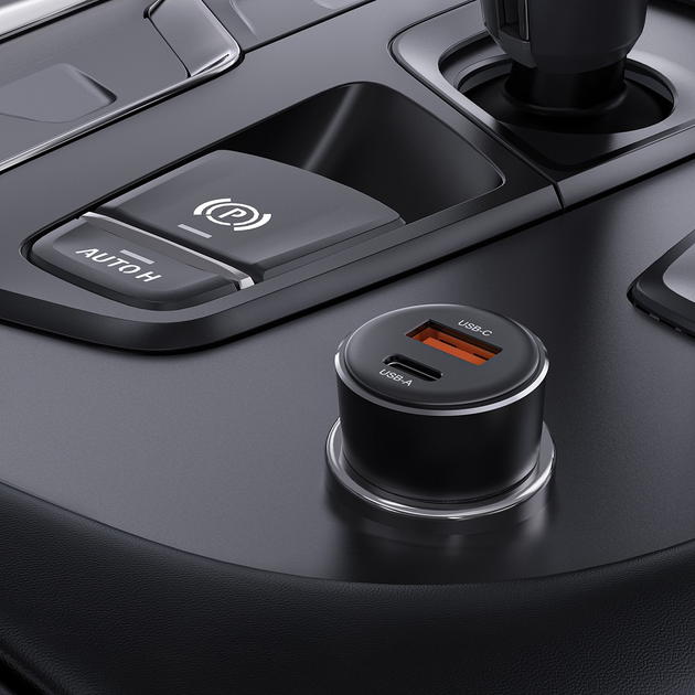Ładowarka samochodowa Acefast B12 60W USB-A+USB-C dual-port car charger Black (6974316282914) - obraz 5