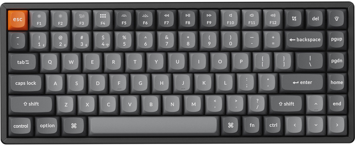 Klawiatura bezprzewodowa Keychron K2 Max K Super Brown QMK RGB Wireless/Bluetooth/USB Black (K2MJ3_KEYCHRON) - obraz 1