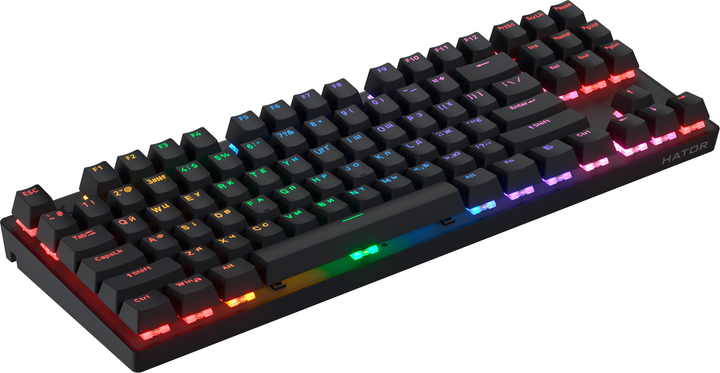 Klawiatura bezprzewodowa Hator Icefall Mecha TKL Rainbow Wireless/USB Black (HTK287UA) - obraz 4