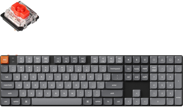 Klawiatura bezprzewodowa Keychron K5 Max Gateron MX 2.0 Red QMK RGB Wireless/Bluetooth/USB Black (K5MH1_KEYCHRON) - obraz 2