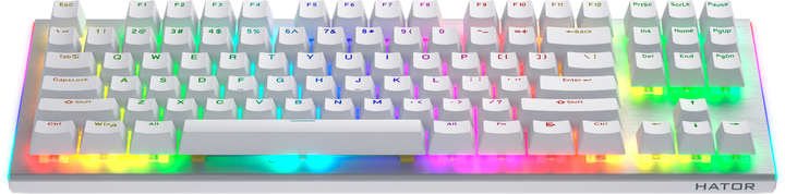 Клавіатура дротова Hator Gravity X TKL USB White (HTK551) - зображення 2
