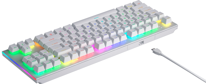 Клавіатура дротова Hator Gravity X TKL USB White (HTK551) - зображення 7
