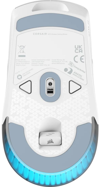 Миша Corsair M75 Lightweight RGB Gaming Wireless/Bluetooth White (CH-931D011-EU) - зображення 5