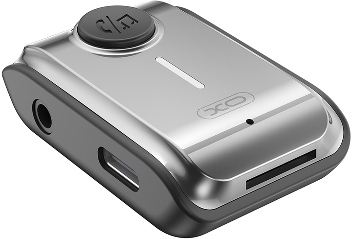 FM-трансмітер модулятор ХО BCC15 Bluetooth V5.3 AUX 3.5 мм/Type-C/TF Grey (BCC15.tarnish) - зображення 2