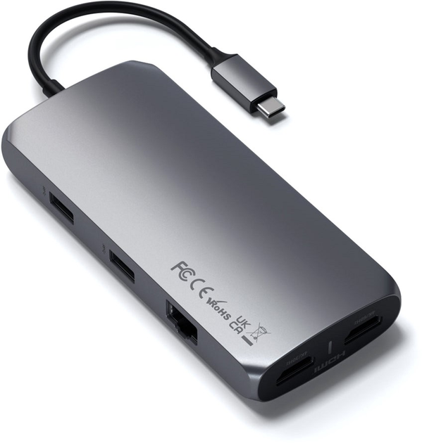 Hub USB Satechi Aluminum USB-C Multi-Port MX Adapter Space Gray (ST-UCMXAM) - obraz 2
